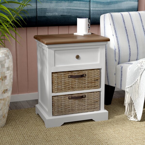Cleveland Pedestal End Table With Storage  By Beachcrest Home